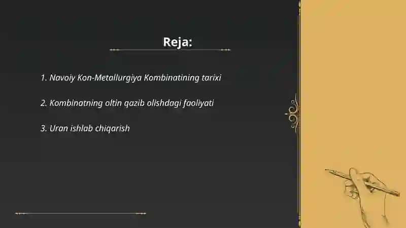 Navoiy Kon-Metallurgiya Kombinati faoliyati va yo'nalishlari 2
