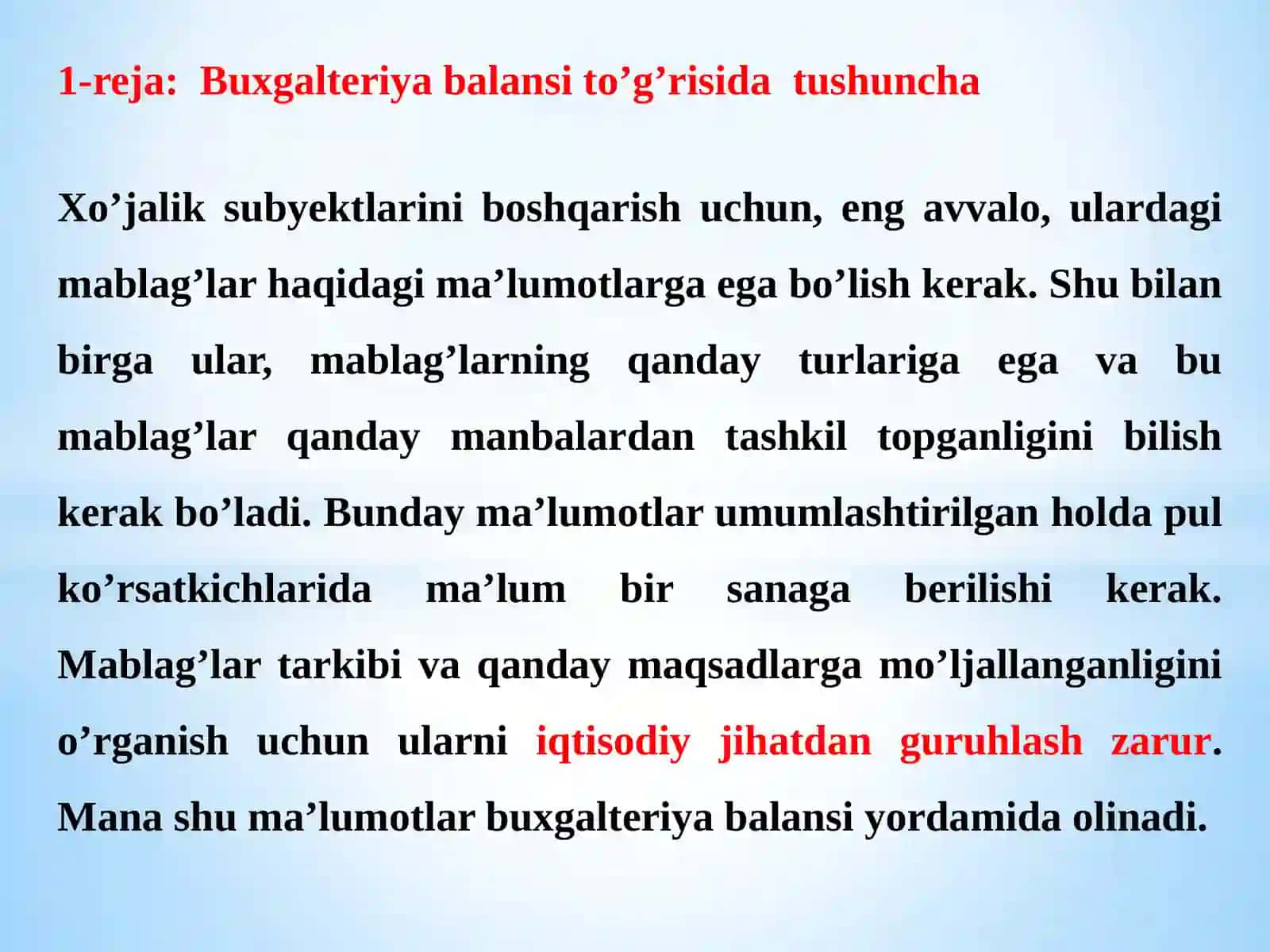 Buxgalteriya hisobi fanining predmeti va metodi 2