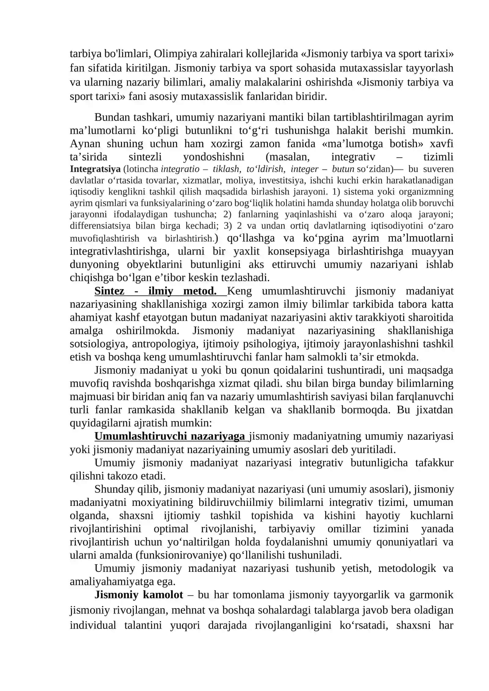 Jismoniy madaniyat nazariyasi va metodikasi 2
