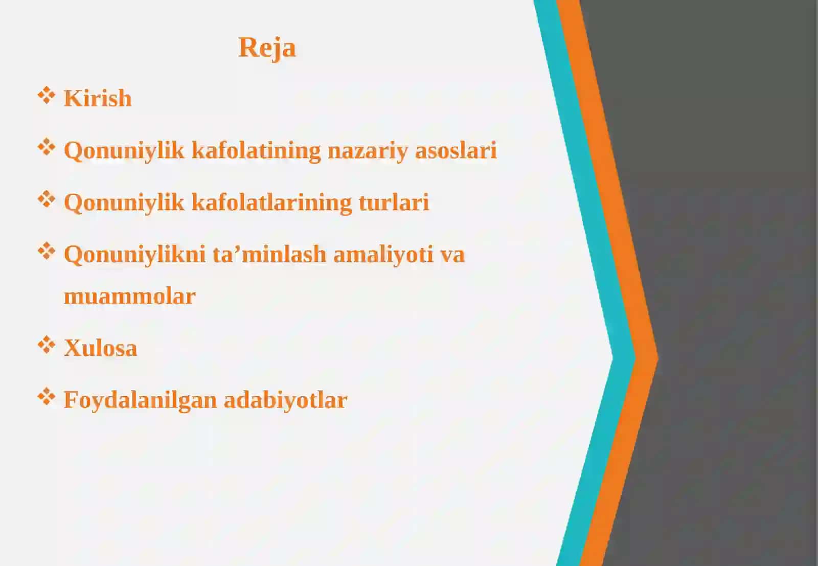 Qonuniylik kafolati: tushunchasi va turlari 2