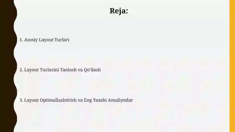 Layoutlar Turlari 2