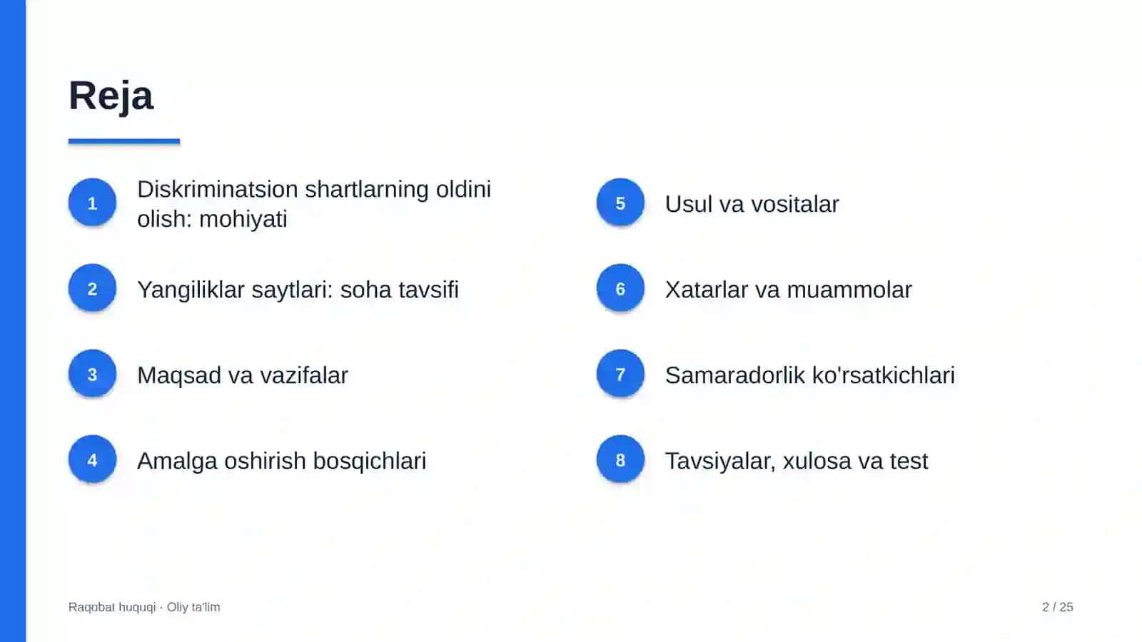 yangiliklar saytlarida diskriminatsion shartlarni qo'llashning oldini olish 4397 2
