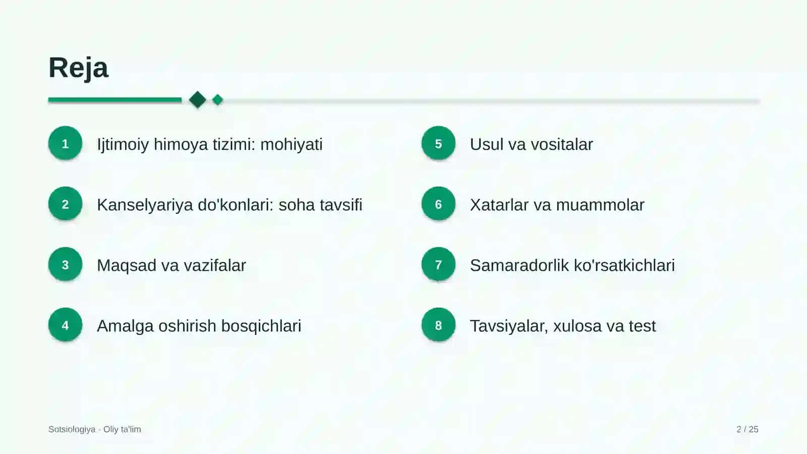Kanselyariya do'konlarida ijtimoiy himoya tizimi 2