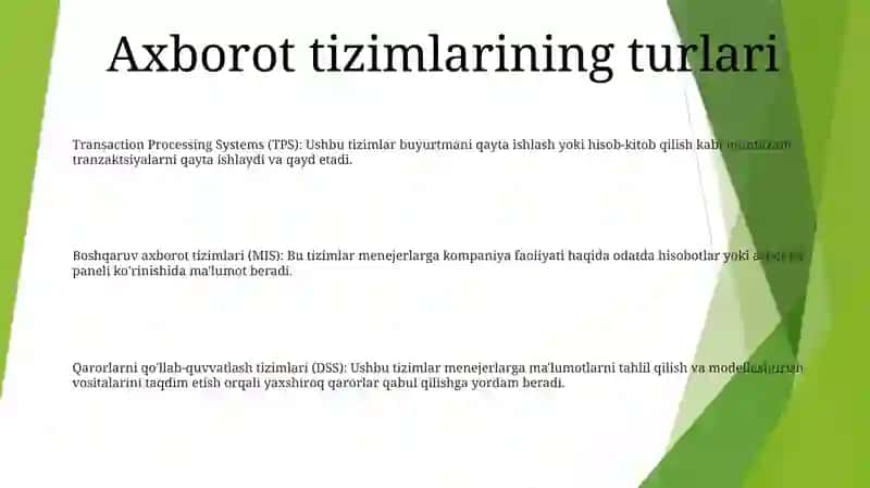 Axborot Tizimlari Va Turlari 2