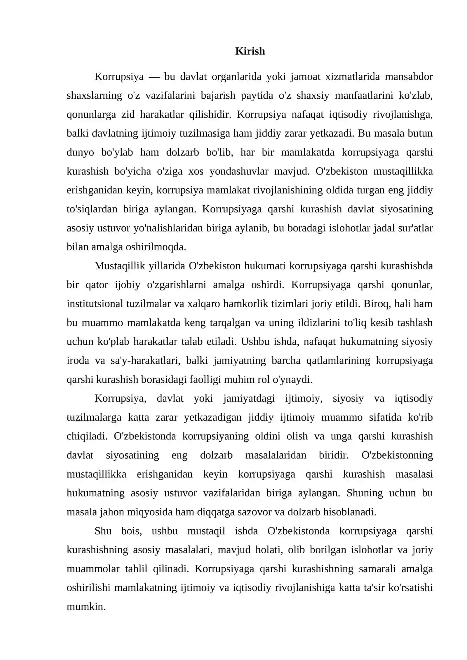 Korrupsiyaning tarixiy ildizlari va ularga tashqi kurash usullari 2