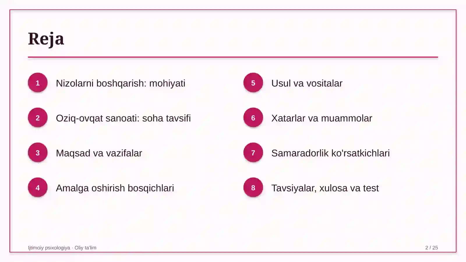 oziq ovqat sanoatida nizolarni boshqarish 8633 2