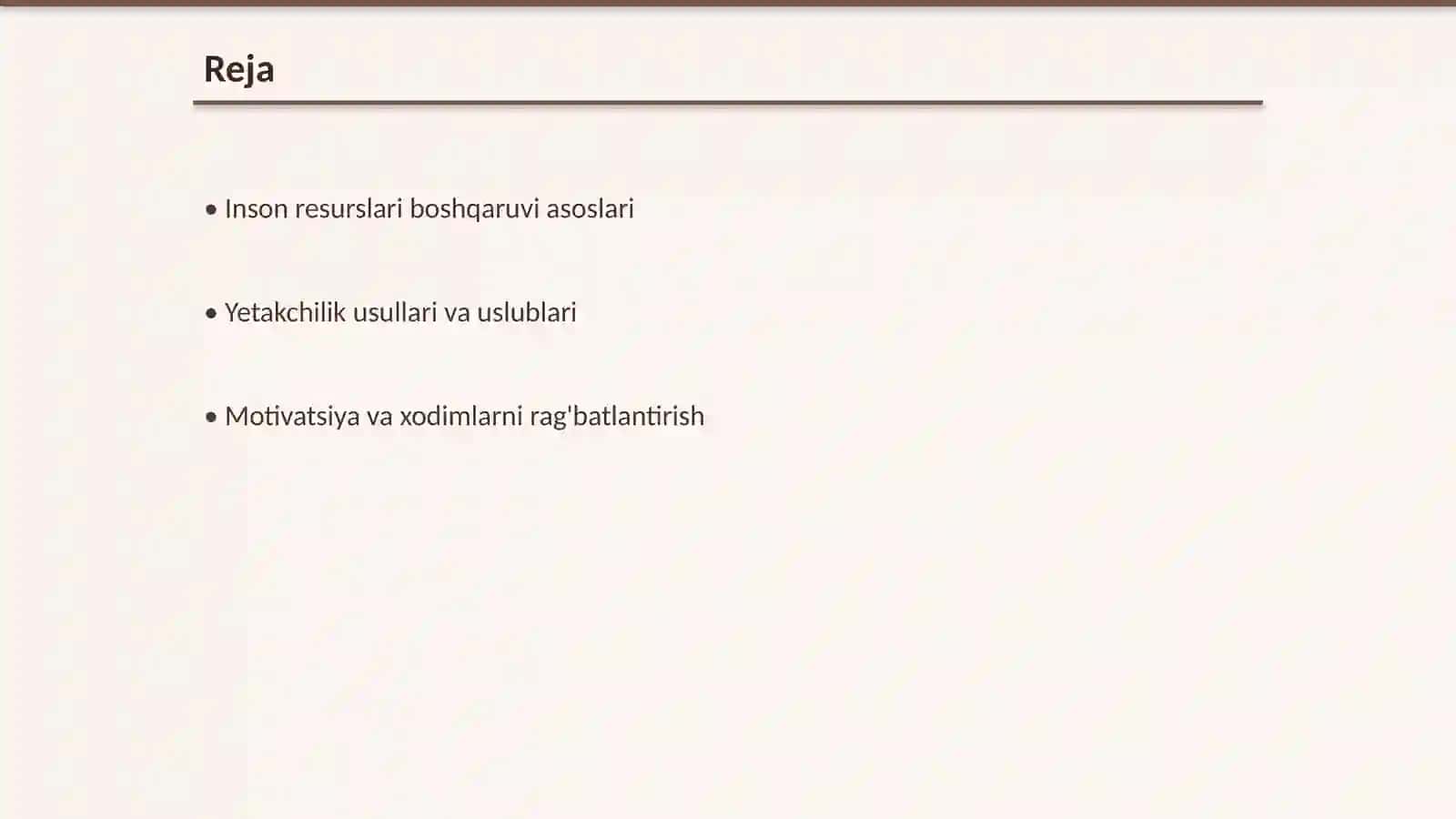Inson resurslarini boshqarishda yetakchilik 2