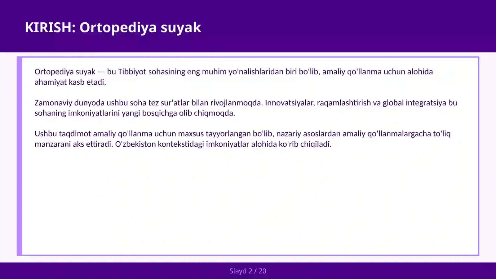 ORTOPEDIYA SUYAK 2
