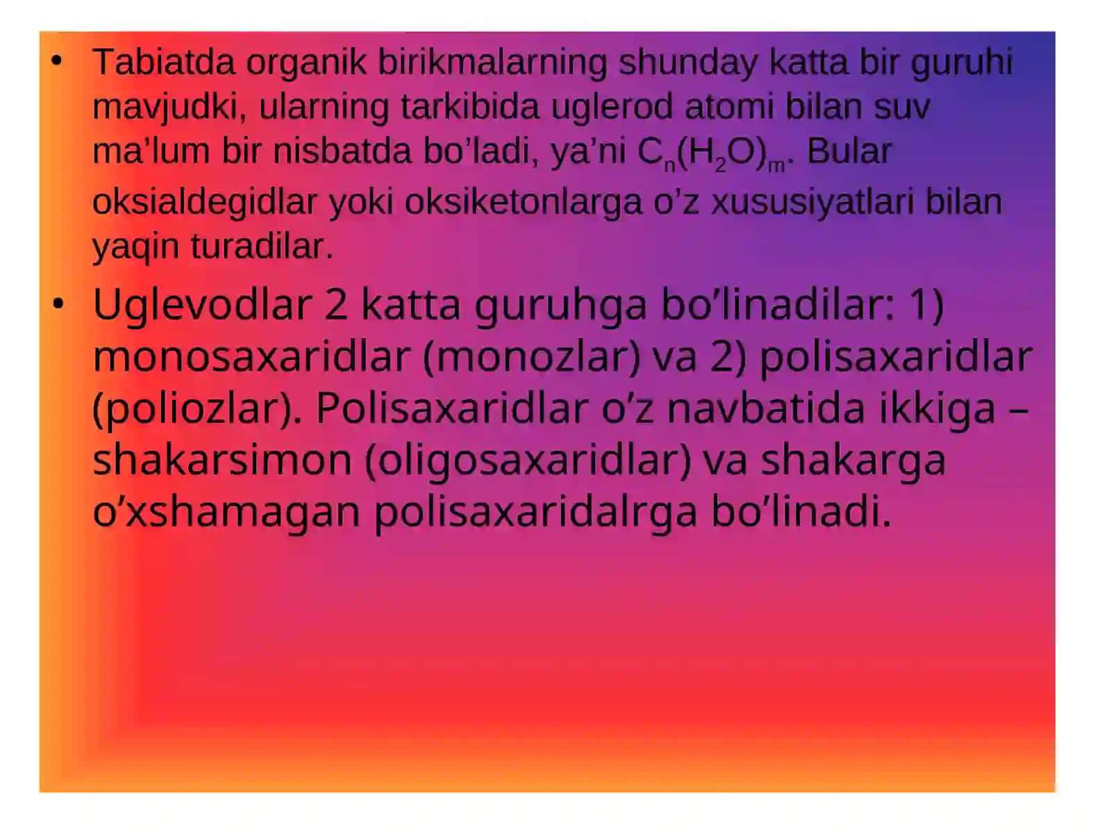 Uglevodlar 2