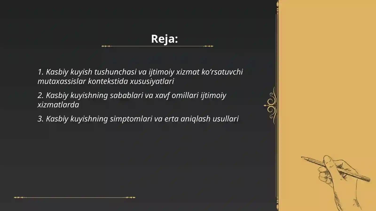 Ijtimoiy xizmat koʻrsatuvchi mutaxassislardan kasbiy kuyish holatlari profilaktikasi 2