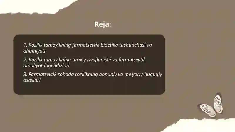 Farmatsevtik bioetikada rozilik tamoyilining o'rni 2