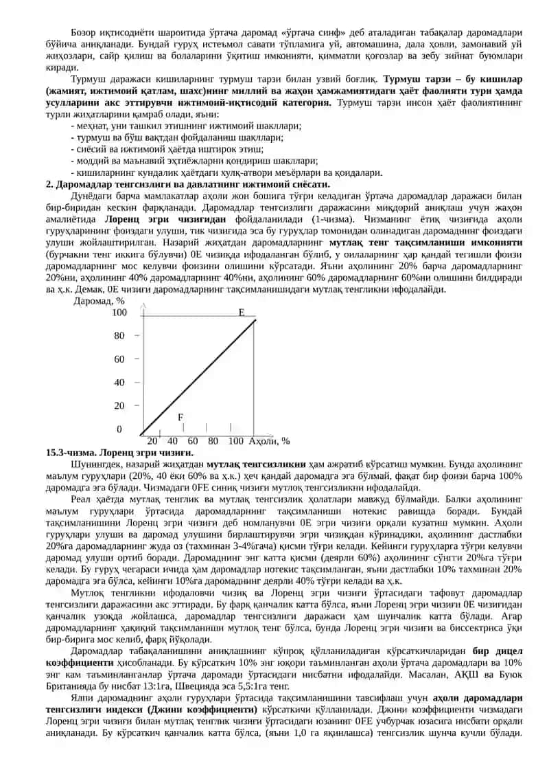 Аҳоли Даромадлари ва Давлатнинг Ижтимоий Сиёсати 2
