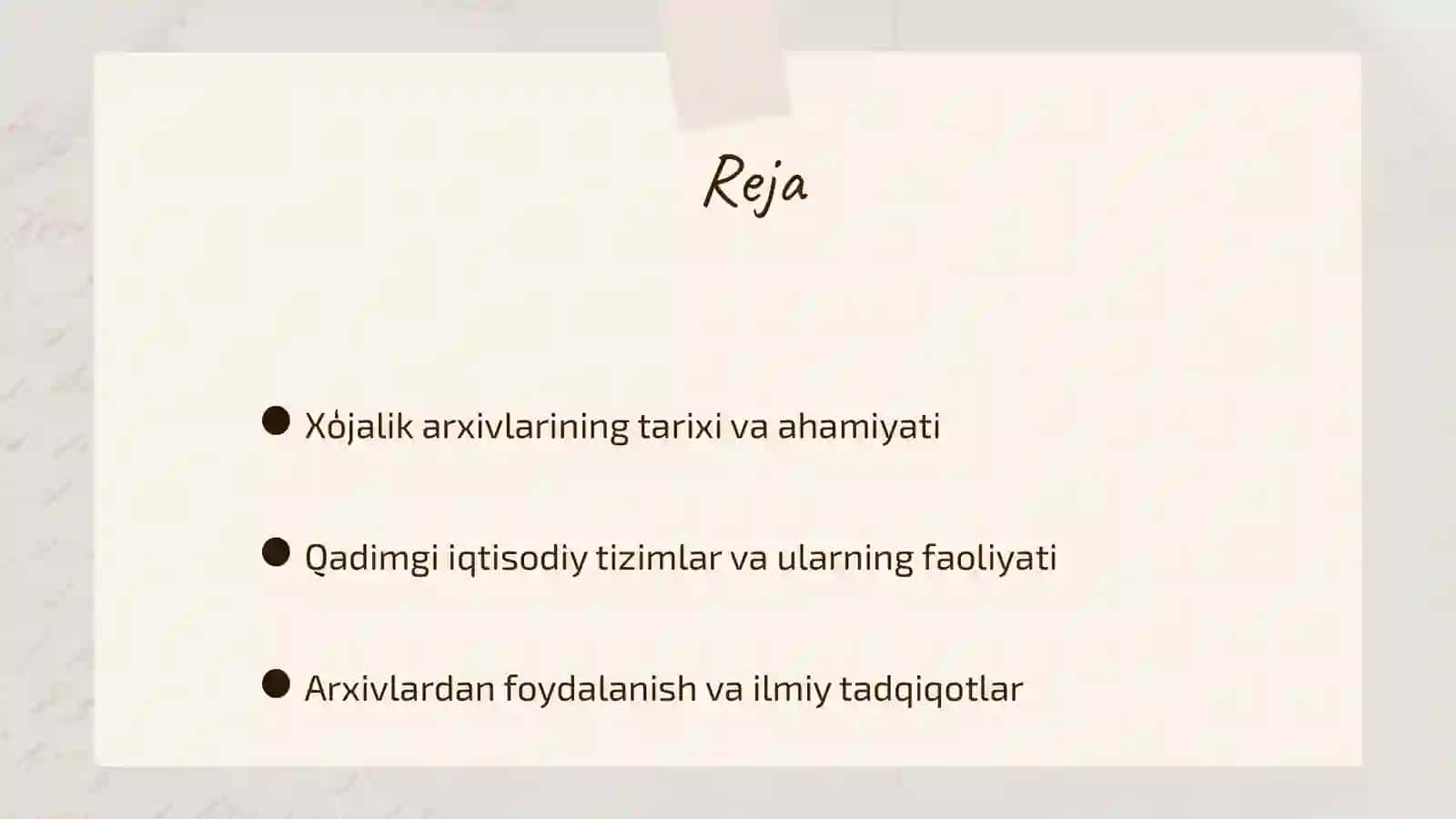 Qadimgi Sharqning xoʻjalik arxivlari 2