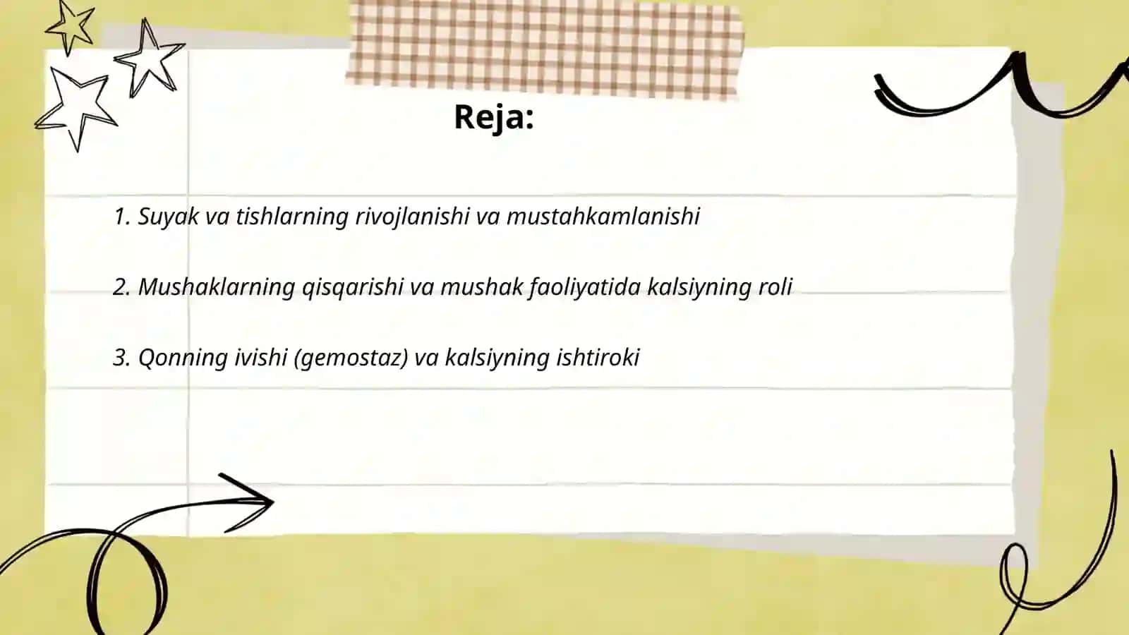 Tirik organizmda kalsiyning ahamiyati 2