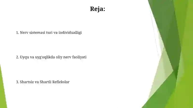 Oliy nerv faoliyatining xususiy tiplari 2