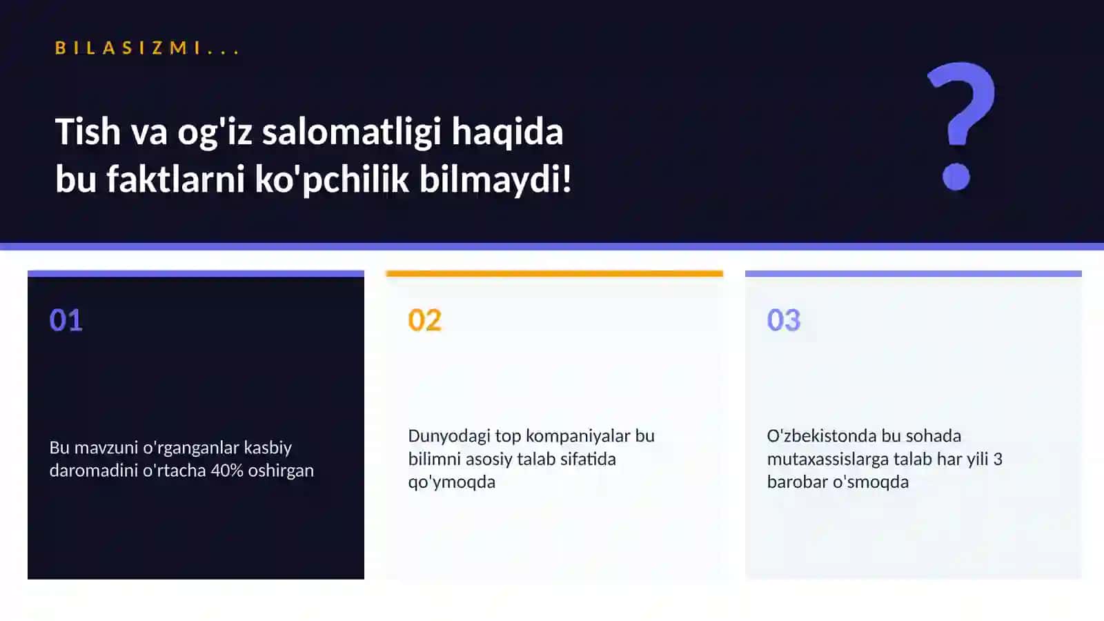 Tish va og'iz salomatligi 2