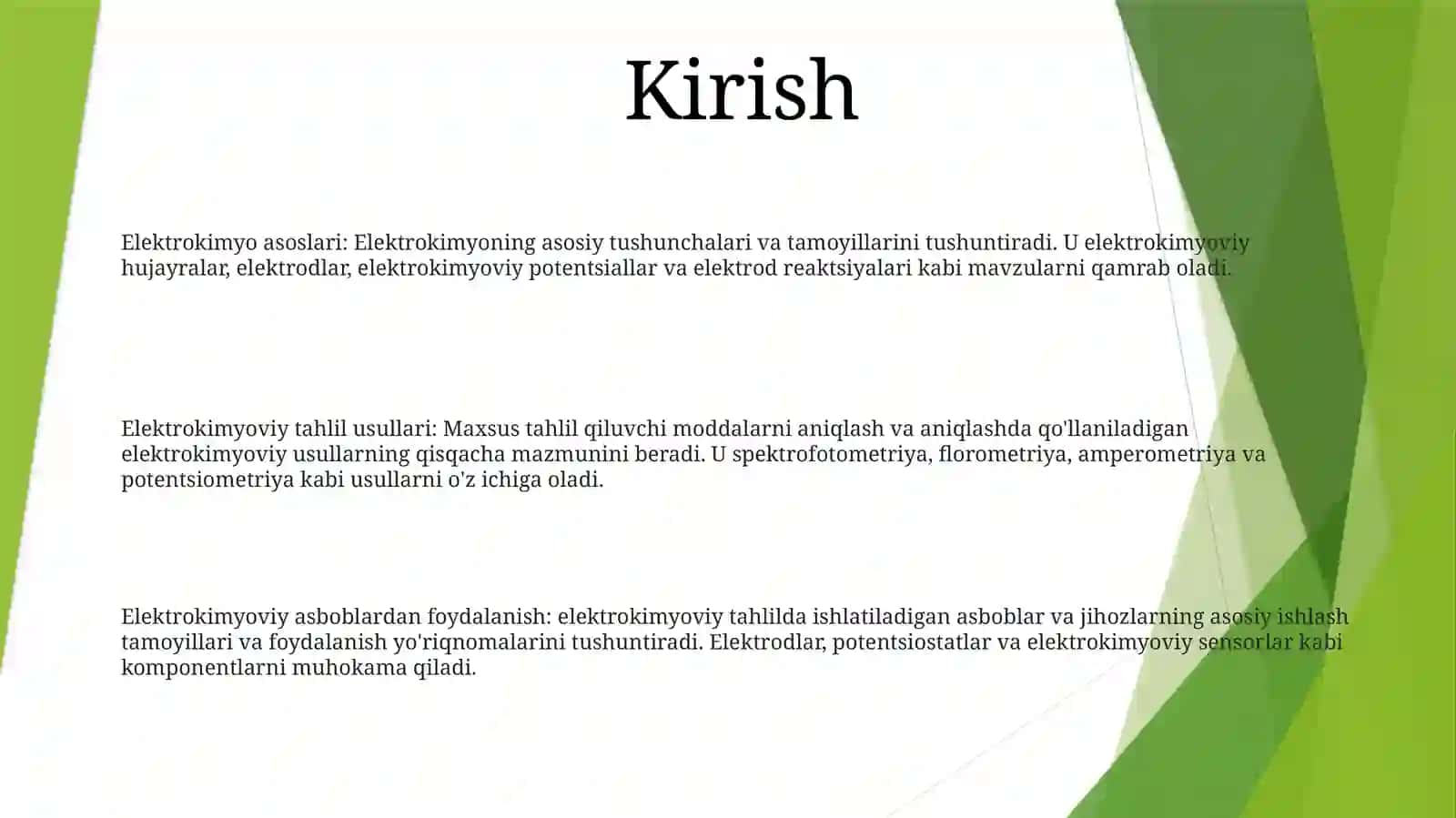 Elektrokimyoviy Analiz Usullari 2