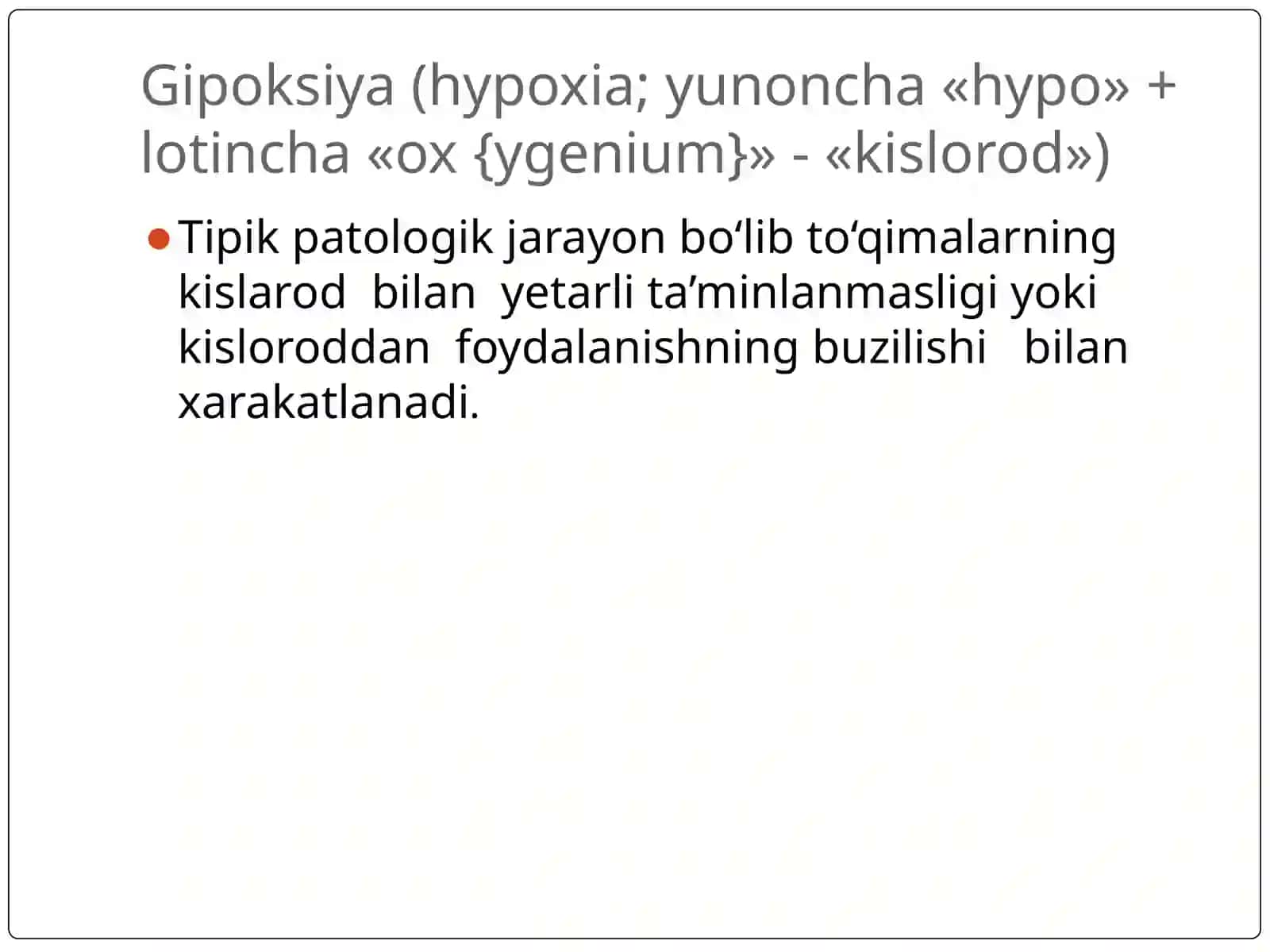 Gipoksiya etiologiyasi va turlari 2