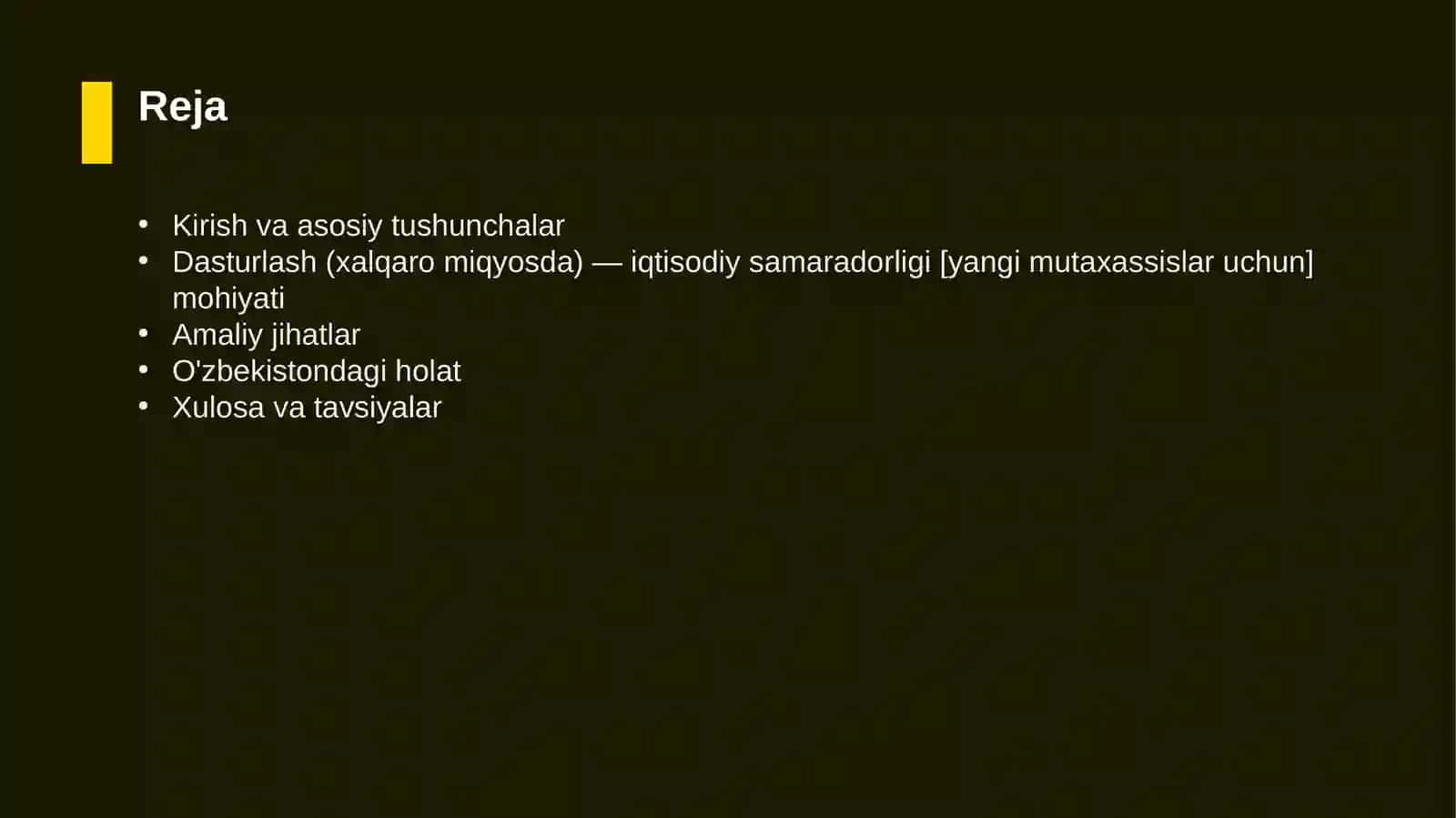 Dasturlash (xalqaro miqyosda) - iqtisodiy samaradorligi [yangi mutaxassislar uchun] 2