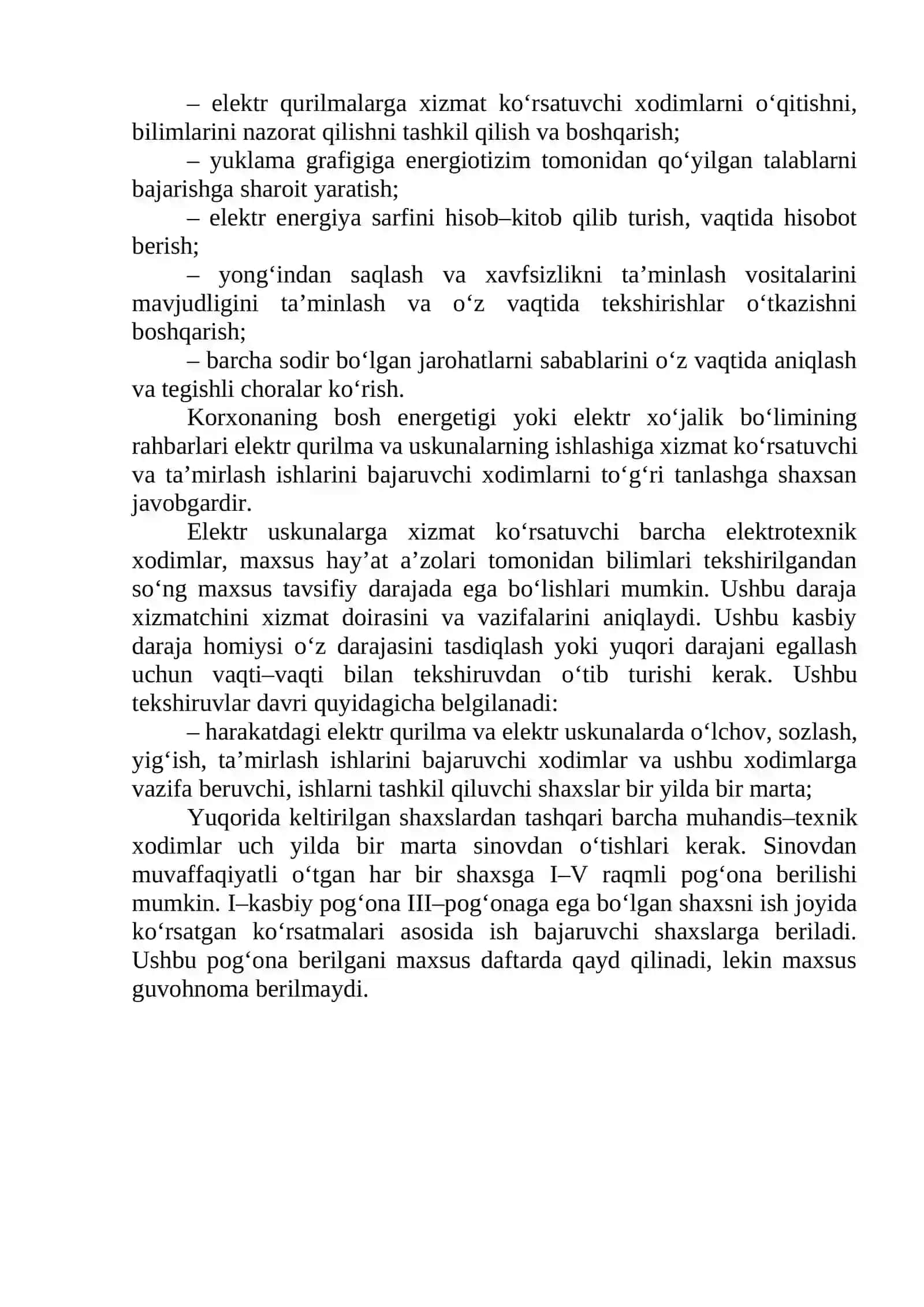 Elektr xo'jaligini ishlatish 2