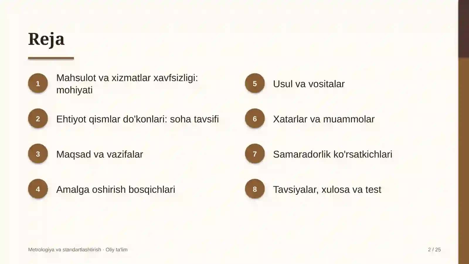 Ehtiyot qismlar do'konlarida mahsulot va xizmatlar xavfsizligini ta'minlash 2