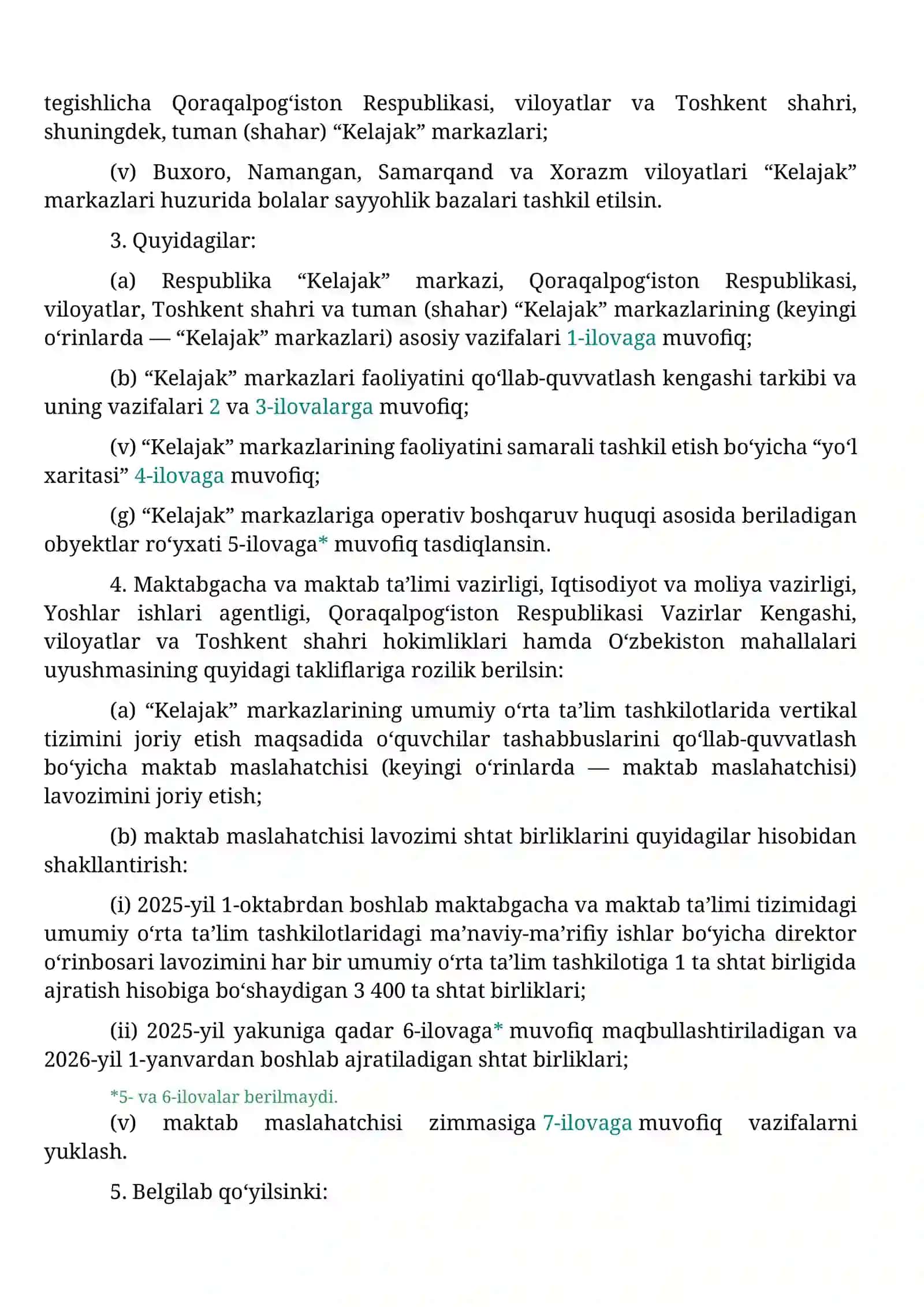Maktabdan tashqari taʼlim tizimini yangi bosqichga olib chiqish chora-tadbirlari toʻgʻrisida 2