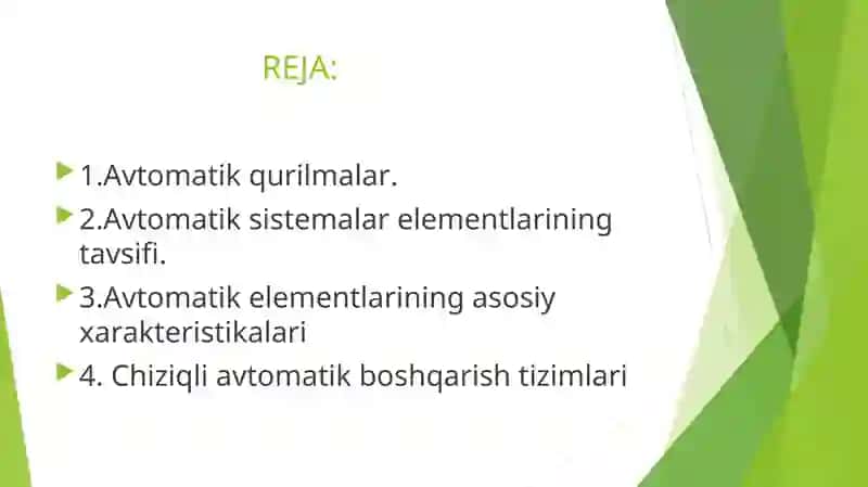 AVTOMATIK BOSHQARISH NAZARIYASI 2