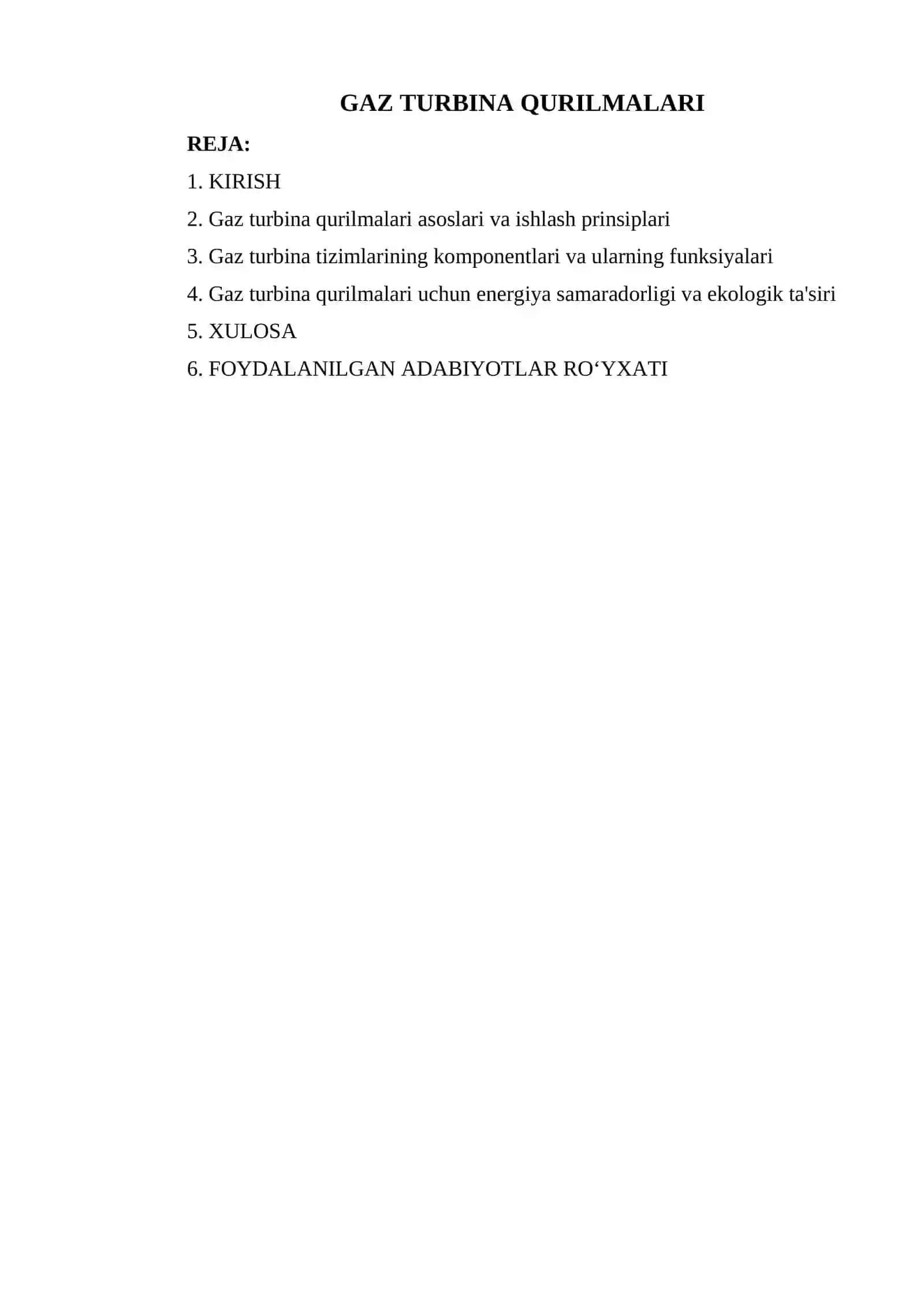 GAZ TURBINA QURILMALARI 2