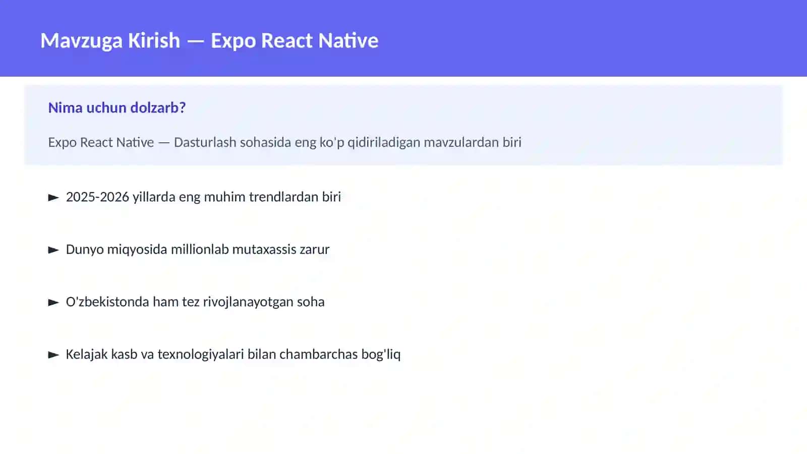 Expo React Native 2