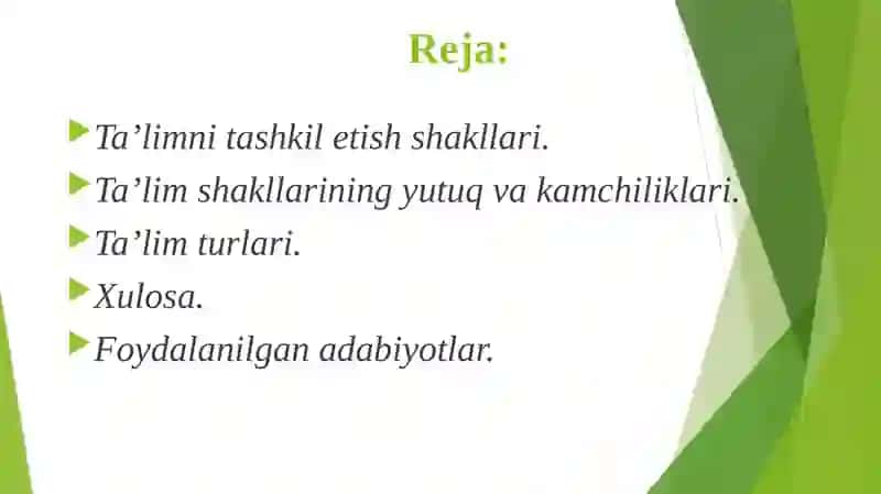 O'zbekiston Respublikasining ta'lim to'g'risidagi qonuni 2