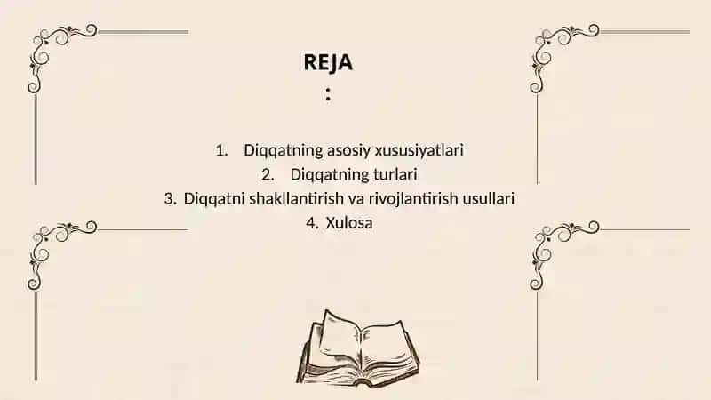 Diqqat xususiyatlari 2