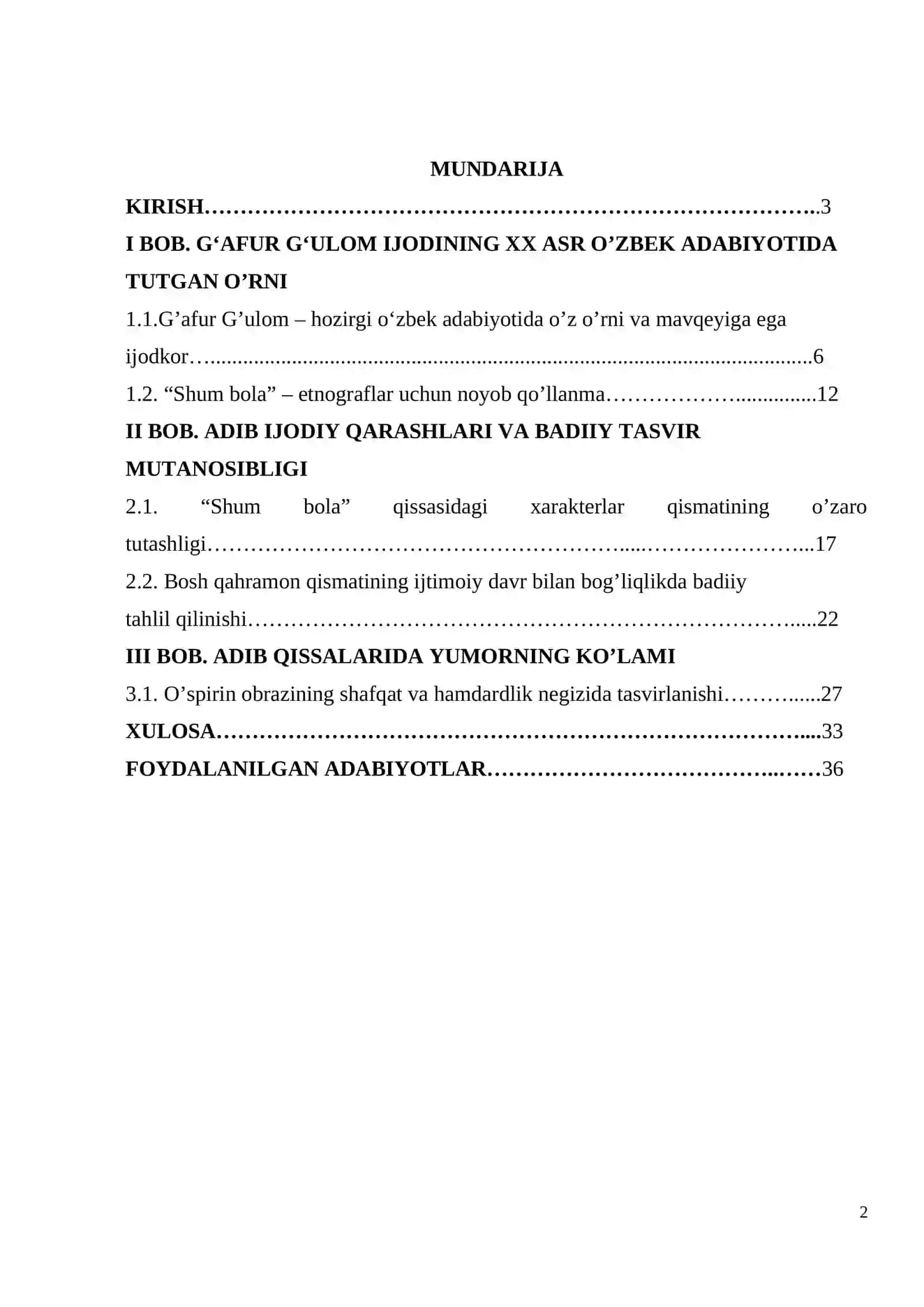 O’zbek adabiyoti va uni o’qitish metodikasi kafedrasi 2