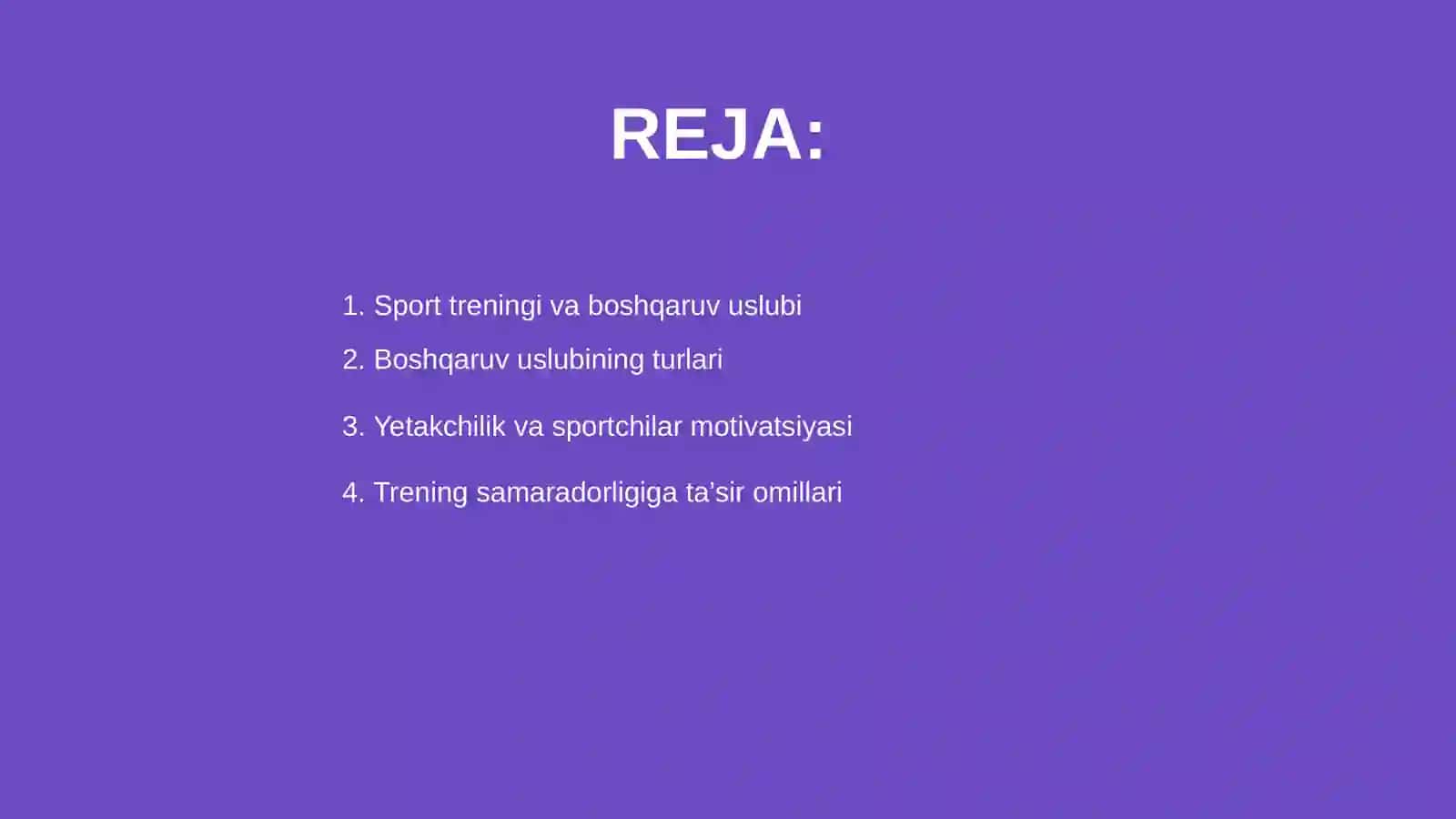Sport trenirini boshqaruv uslubi va psixologik tayyorgarlikdagi ahamiyati 2