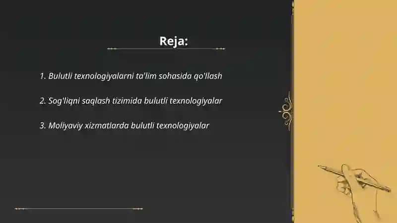 Bulutli texnologiyalarni turli sohalarda amalga oshirish tamoyillari 2