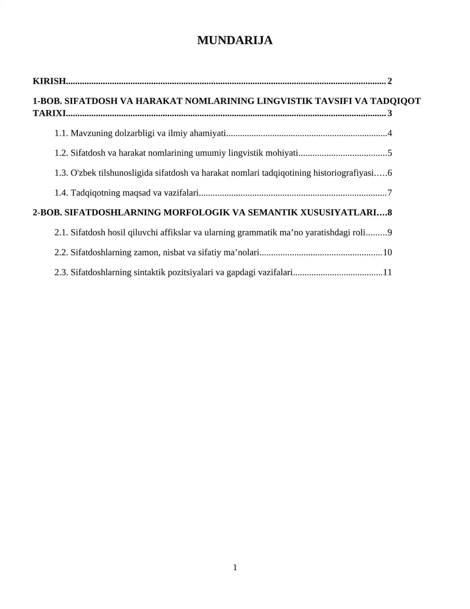 Sifatdosh va harakat nomi ularning grammatik maʼnosi yasalishi 2