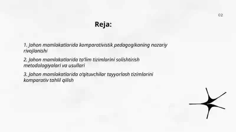 Jahon mamlakatlarida komparativistik pedagogikaning faoliyati va vazifalari 2