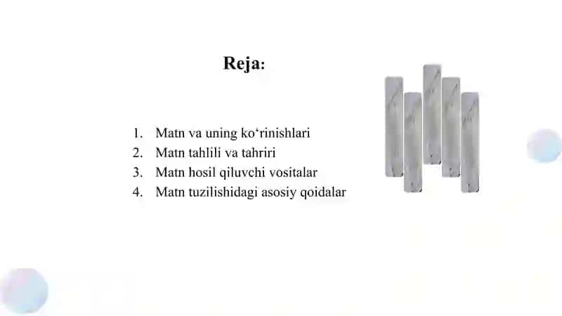 Matn va uning turlari 2