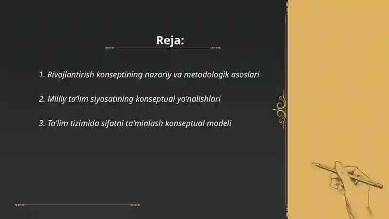 Oʻzbekistonda taʼlim tizimida rivojlantirish konseptual asoslari 2