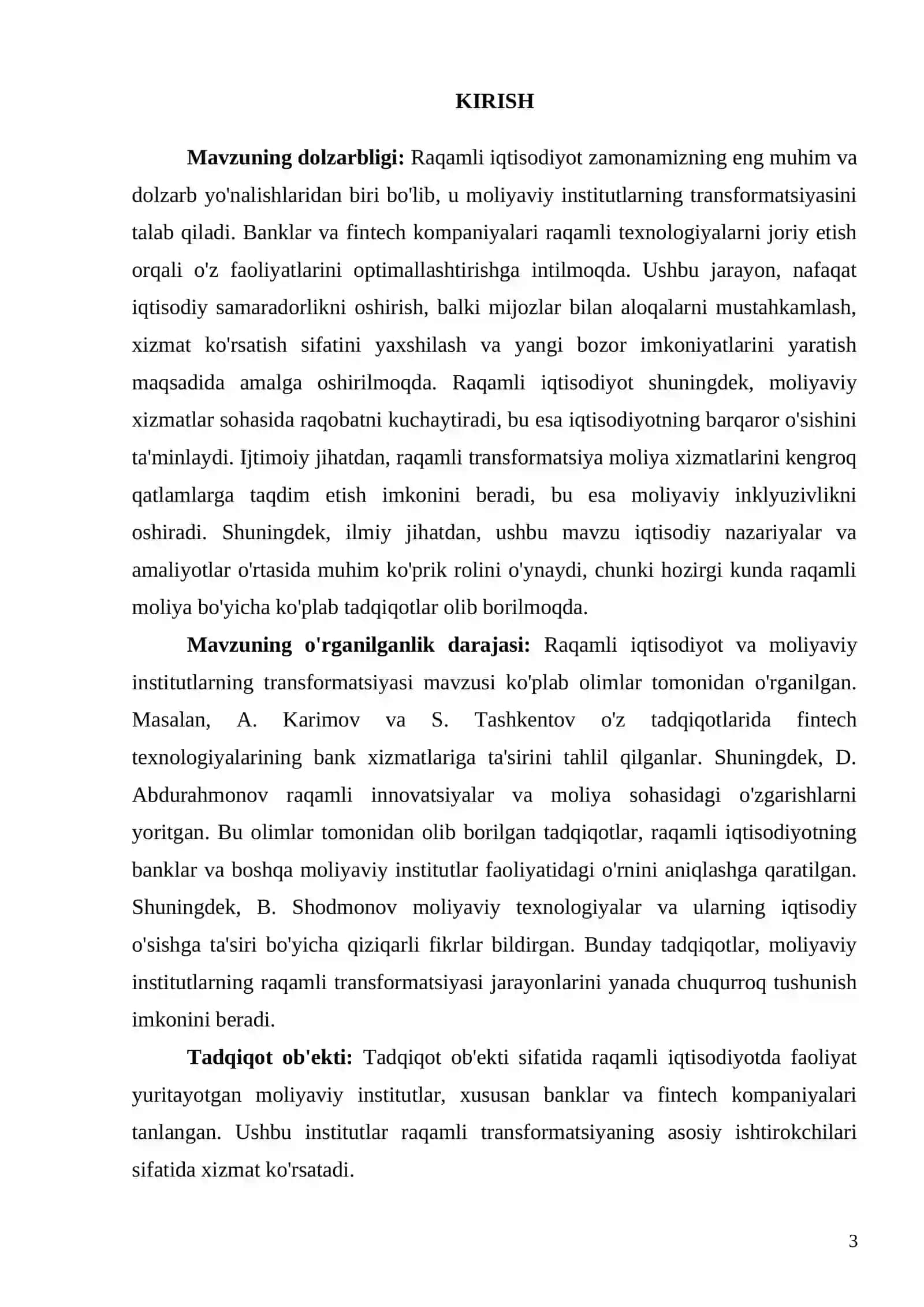 Raqamli iqtisodiyotda moliyaviy institutlar va fintex kompaniyalari 2