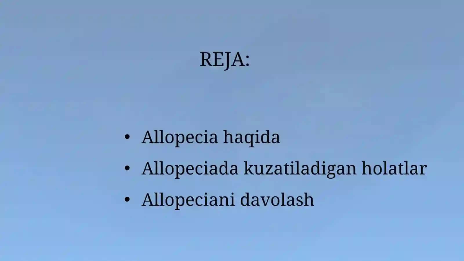 ALLOPECIAni davolashning zamonaviy usullari 2