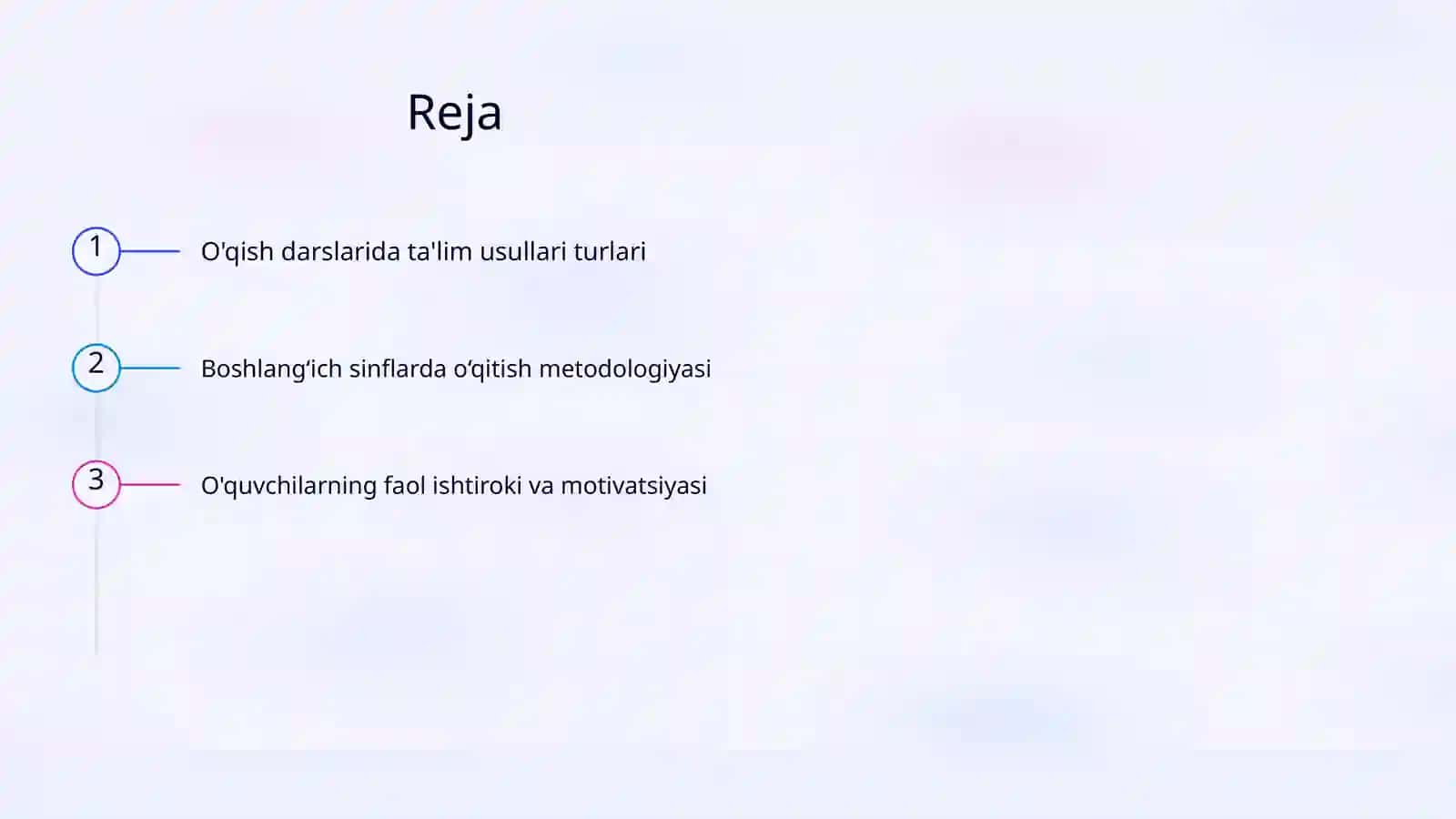 O'qish darslarida ta'lim usullari va dars shakllari 2