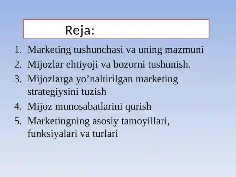 Marketingning Ijtimoii–Iqtisodiyasoslari 2