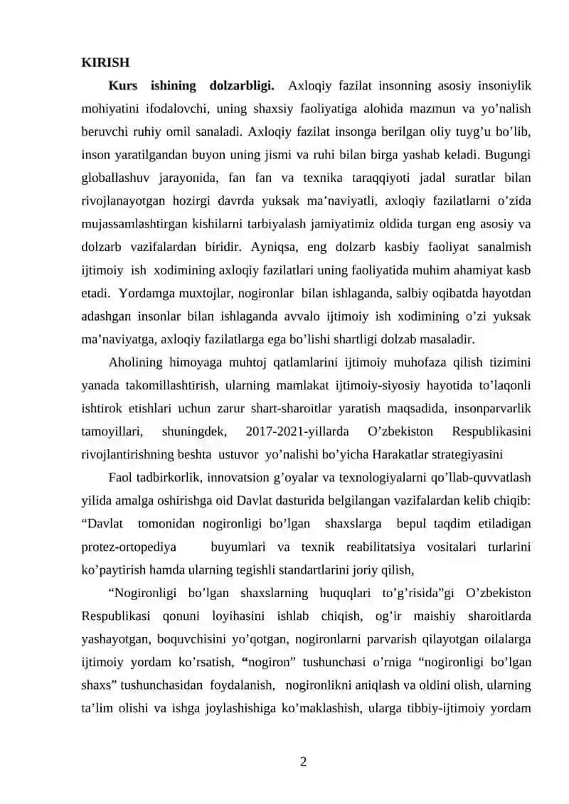 Nogironligi bo'lgan shaxslar bilan ijtimoiy ish 2