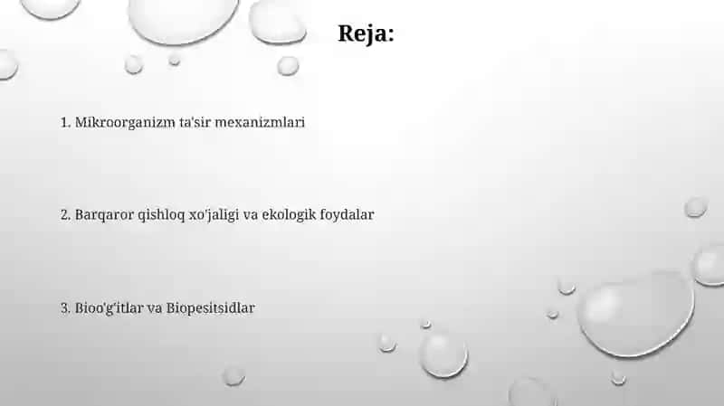 Mikroorganizmlarning qishloq ho‘jaligida,o‘simliklarni ximoya qilishda qo‘llanishi 2
