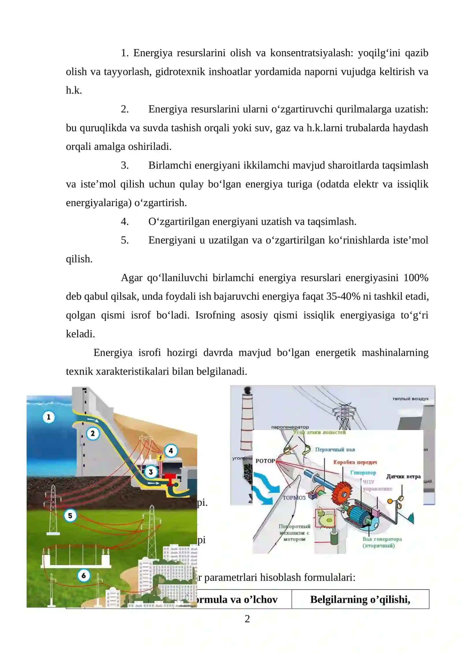 Elektr energiyasini ishlab chiqarish, uzatish, taqsimlash va iste’mol qilish 2