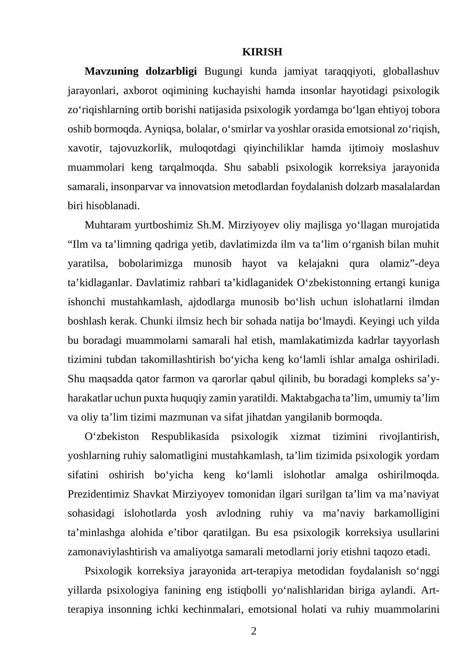 Psixologik korreksiyada art-terapiyadan foydalanish 2