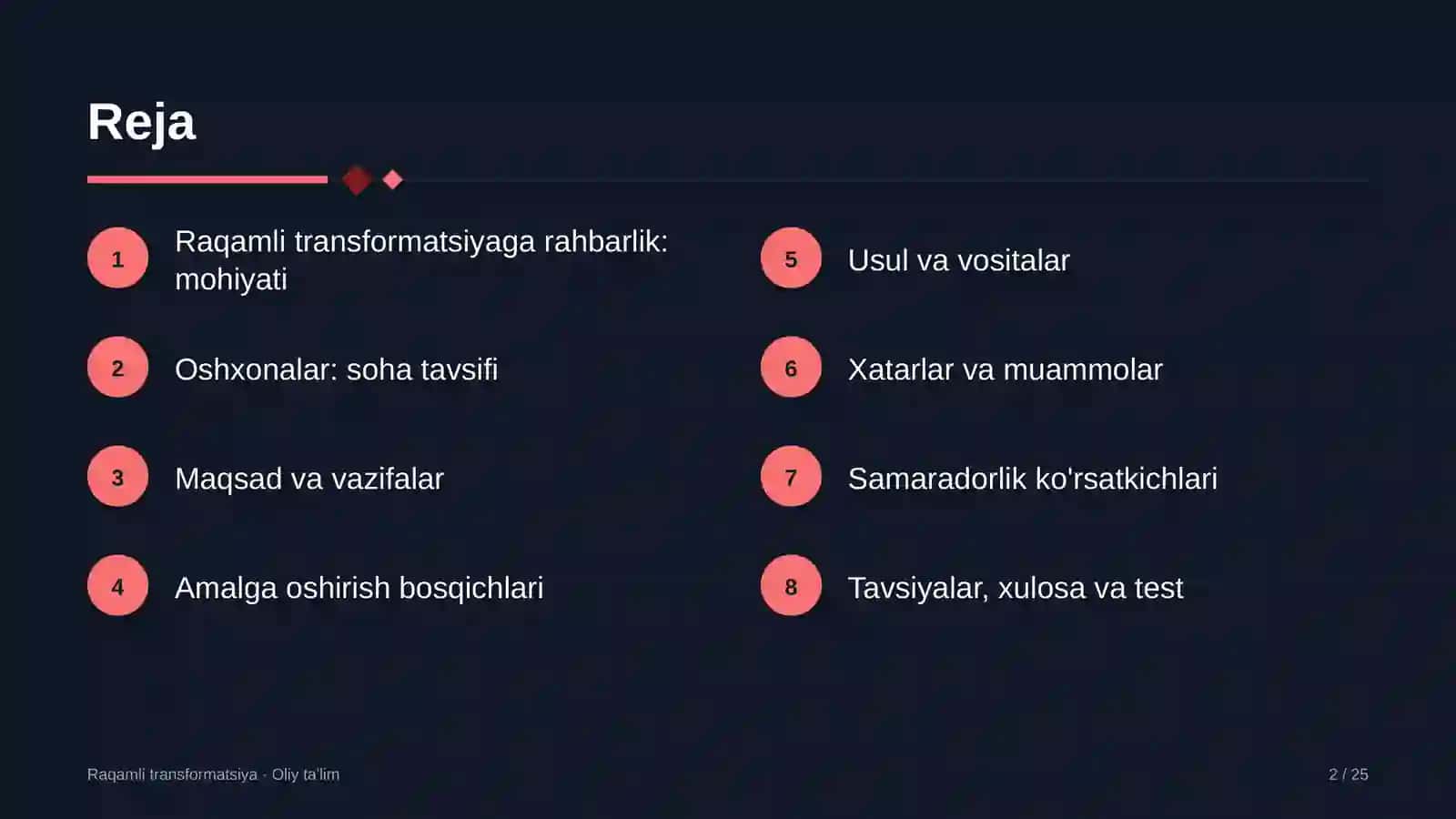 Oshxonalarda raqamli transformatsiyaga rahbarlikni tashkil etish 2