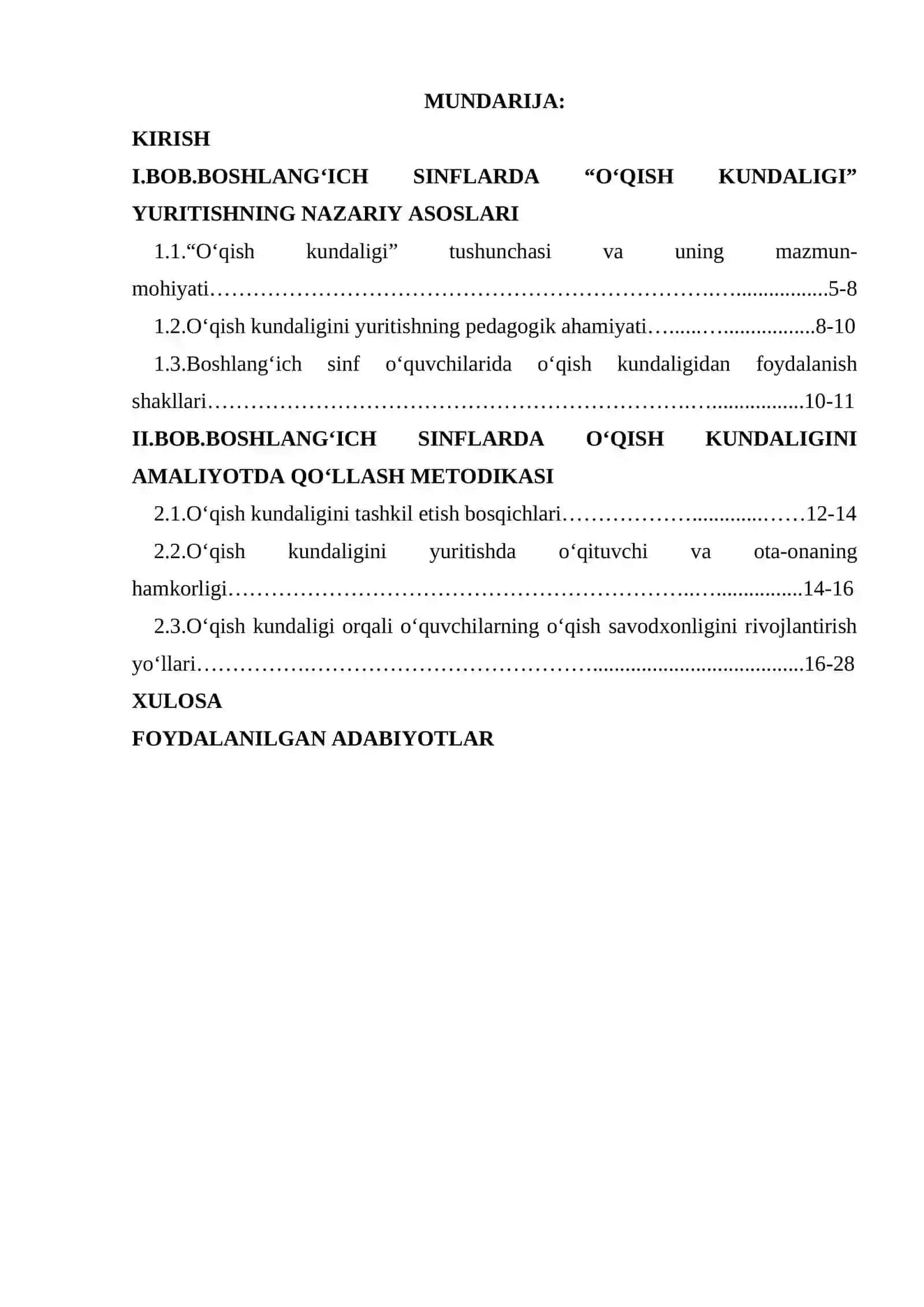 Boshlang‘ich sinflarda “o‘qish kundaligi” yuritishning ahamiyati 2