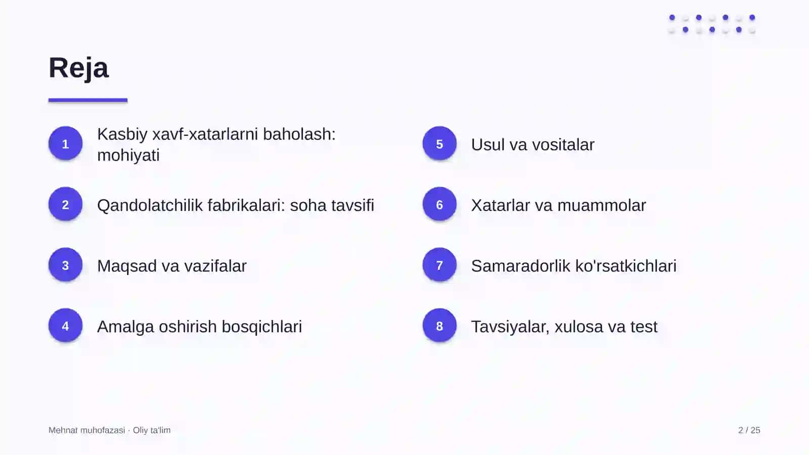 qandolatchilik fabrikalarida kasbiy xavf xatarlarni baholash 7384 2