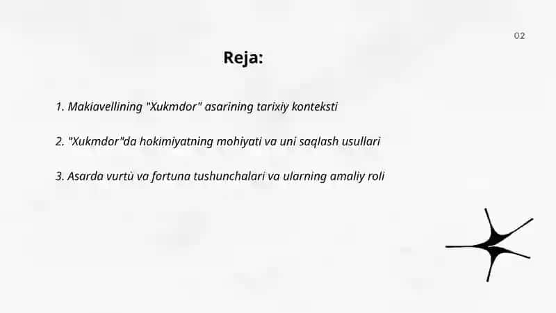 Makiavellining "Xukmdor" asari 2